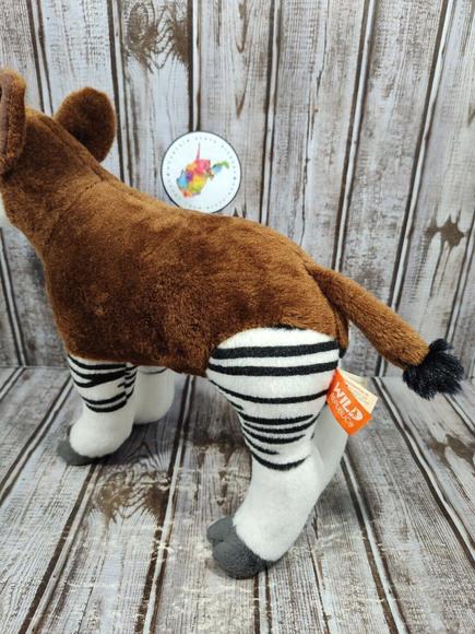 Wild Republic Okapi Forest Plush Stuffed Zoo Animal Brown Zebra Legs - Picture 6 of 9